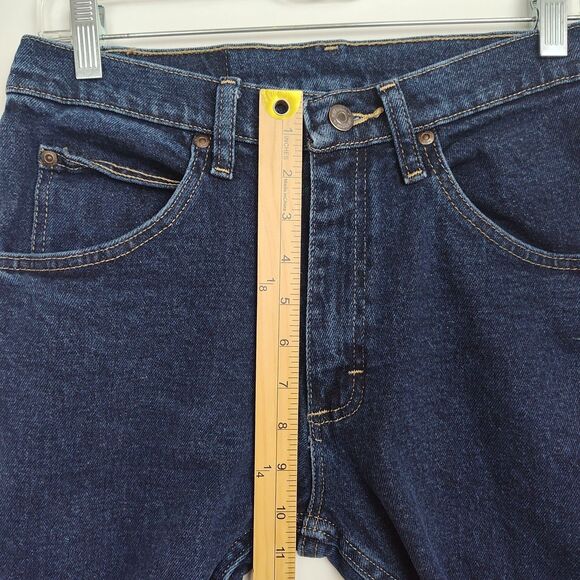 Wrangler Straight Fit Jeans Men's Size 29 x 30 Dark Wash Blue - Picture 4 of 9